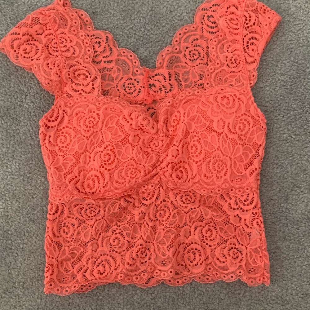 Womens lace croptop xs used